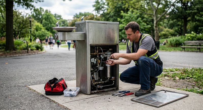 Drinking Fountain Installation in Reno, NV
